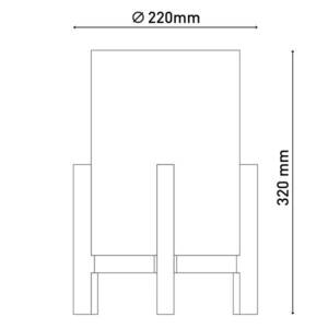 Madita LED asztali lámpa, magasság 32 cm, natúr/vászon kép