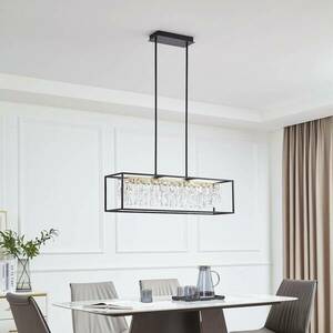 Lucande LED-es függesztett lámpa Kassi, fekete, vas, fényerőszabályzó, 90 kép