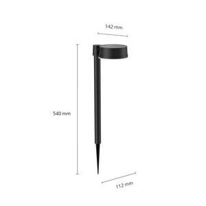 Philips LED napelemes földi tüskés lámpa Vynce, Ø fej 11, 2 cm kép