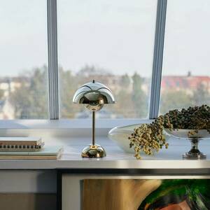 &Tradíció LED-es újratölthető asztali lámpa Flowerpot VP9, krómozott kép