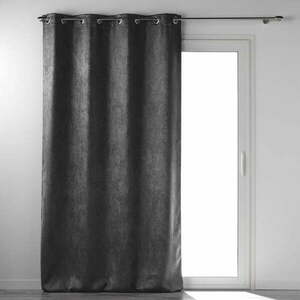 Antracitszürke bársony sötétítő függöny 135x280 cm Melodie – douceur d'intérieur kép