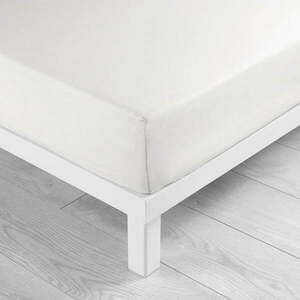 Fehér gumis pamut lepedő 160x200 cm Lina – douceur d'intérieur kép