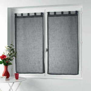 Antracitszürke átlátszó függöny szett 2 db-os 60x160 cm Zazy – douceur d'intérieur kép