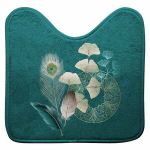 Türkiz fürdőszobai kilépő WC-hez 45x45 cm Ginkoblue – douceur d'intérieur kép