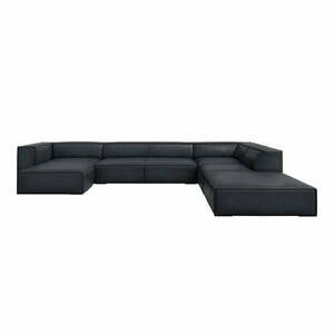 Sötétkék bőr sarokkanapé (jobb oldali) Madame – Windsor & Co Sofas kép