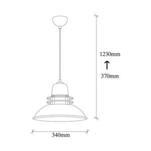 Lógó világítás Berceste 226-S Ø34cm fekete/arany kép