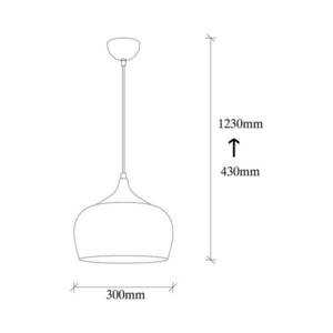 Lógó világítás Berceste 212-S Ø30cm fekete/arany kép