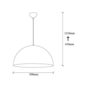 Lógó világítás Berceste 234-S Ø50cm fehér/arany kép