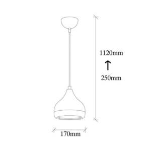 Lógó világítás Yildo 6866 1 izzó Ø17cm fekete/réz kép
