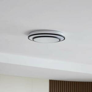 Lindby LED mennyezeti lámpa Duala, fekete, RGB, CCT, távirányítós kép