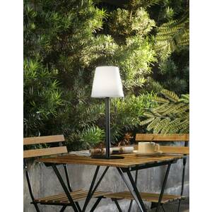 Lindby LED-es újratölthető lámpa Azalea, fekete, alumínium, CCT, IP44 kép