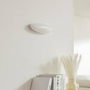 Lucande LED-es fali lámpa Leihlo, fehér, műanyag, 8 cm magas kép