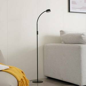 Lindby LED állólámpa Maori, fekete, fém, CCT, dimmelhető kép