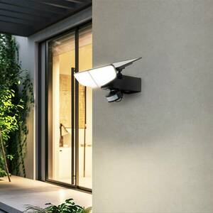 Lindby LED napelemes fali lámpa Naelin, mozgásérzékelő, IP44 kép