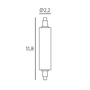 LED rúdlámpa Lightsaber, R7s, 10 W, 2, 700 K, dimmelhető kép