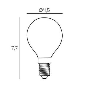 LED izzó Tetszőleges, E14 matt 2, 5 W 2, 700 K fényerősségű, dimmelhető kép