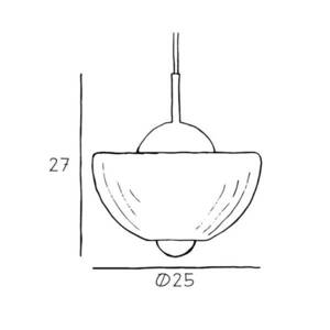 Lotus függőlámpa, borostyán, Ø 25 cm, üveg, fúvott, szájjal fújt kép