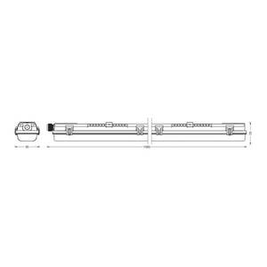 LEDVANCE nedvességálló lámpatest Submarine PCR 150 G13 T8 2x 20W kép