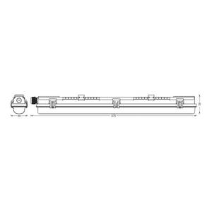 LEDVANCE Submarine PCR 60 G13 G13 T8 840 7 W nedvességálló lámpatest kép