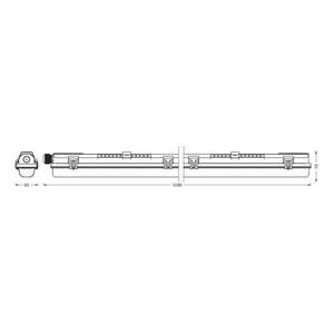 LEDVANCE Submarine PCR 120 G13 T8 13, 5 W-os nedvességálló lámpatest kép