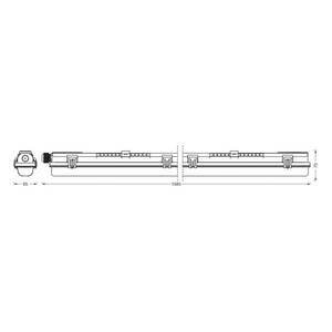 LEDVANCE Submarine 150 PCR G13 G13 T8 840 20 W nedvességálló lámpatest kép