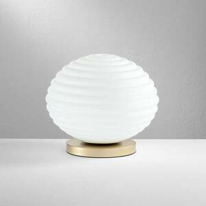 Ripple asztali lámpa, arany színű/opál, Ø 32 cm kép