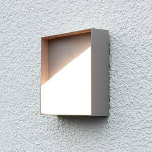 LED-es újratölthető kültéri fali lámpa Meg, homokszínű, 15 x 15 cm kép