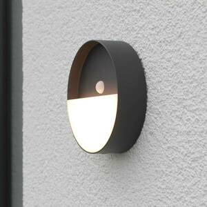 Meg LED újratölthető kültéri fali lámpa, antracit, Ø 15 cm, szenzoros kép