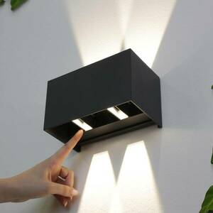 LED kültéri fali lámpa Dakar, antracit, szélesség 17, 3 cm, alumínium kép