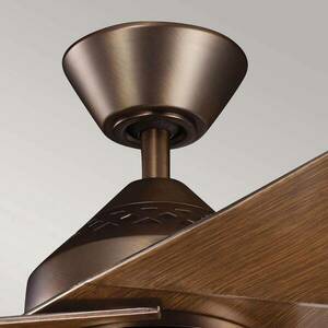 LED mennyezeti ventilátor Jade, bronz, csendes, Ø 152 cm, 60 W kép