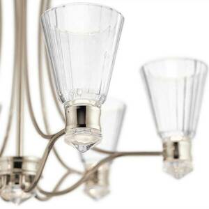 Kayva LED-es függőlámpa, IP44, 6 lámpás, polírozott nikkel kép