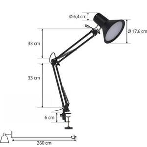 Lindby LED-es bilincslámpa Undra, fekete, dimmelhető, állítható kép