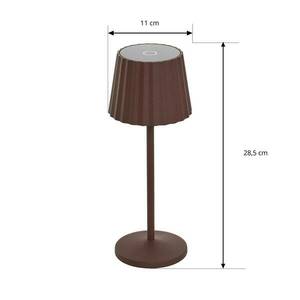 Lindby LED-es újratölthető asztali lámpa Esali, rozsdabarna, 2 darabos kép