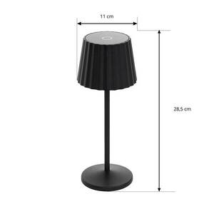Lindby LED-es újratölthető asztali lámpa Esali, fekete, 2 darabos szett kép