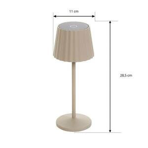Lindby LED-es újratölthető asztali lámpa Esali, homokbézs, 2 darabos szett kép