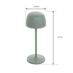 Lindby LED-es újratölthető asztali lámpa Arietty, zsályazöld, 3 darabos kép