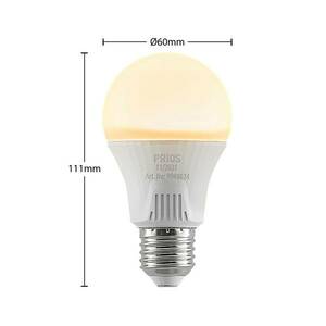 LED izzó E27 A60 11 W fehér 3000 K 3-as készlet kép