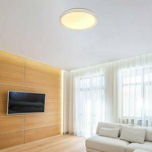 Veleno LED mennyezeti lámpa, fehér, Ø 49 cm, csillogó hatású kép