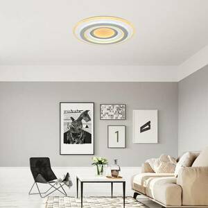 Sabatino LED mennyezeti lámpa, fehér/antracit, Ø 48 cm, CCT kép