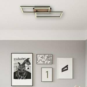 Colli LED mennyezeti lámpa, szélesség 49 cm, sötét fa, fa kép