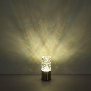 LED-es újratölthető asztali lámpa Lunki, matt fekete, magasság 19 cm, CCT kép