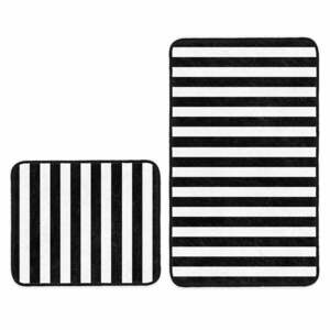 Fehér-fekete fürdőszobai kilépő szett 2 db-os 60x100 cm – Mila Home kép