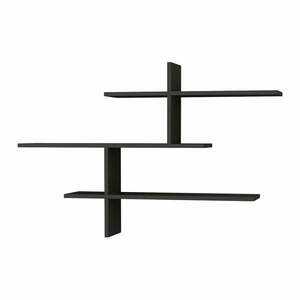 Antracitszürke többszintes fali polc 123 cm Leo – Kalune Design kép