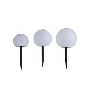 Lindby LED napelemes lámpák Lago, 3 darabos szett, gömbök, földi tüske, kép