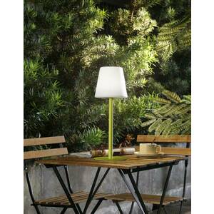 Lindby LED-es újratölthető lámpa Azalea, sárga, alumínium, CCT, IP44 kép