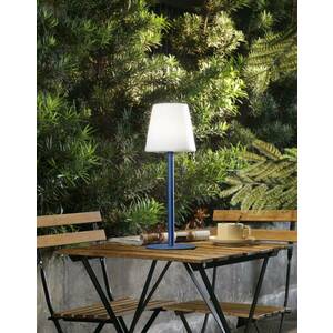 Lindby LED-es újratölthető lámpa Azalea, kék, alumínium, CCT, IP44 kép