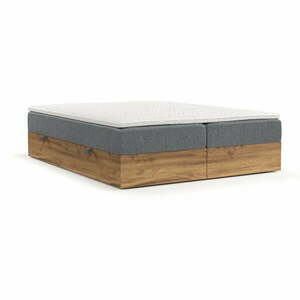 Szürke-natúr színű ágyneműtartós boxspring ágy 180x200 cm Faro – Maison de Rêve kép
