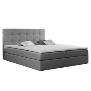 Boxspring ágy, 180x200, szürke szövet, KAMILIA kép