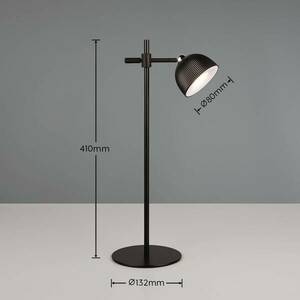 Maxima LED-es újratölthető asztali lámpa, fekete, magasság 41 cm, műanyag kép