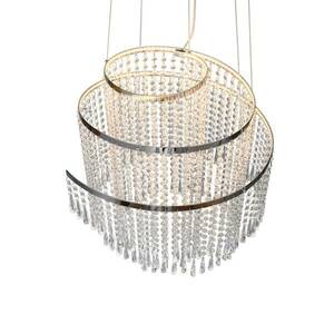 Pomp LED-es függőlámpa, Ø 48 cm, króm, akril/fém, CCT kép